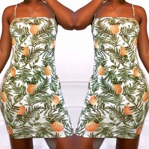 🌿JUST IN🌿 Pineapple Print Cami Dress 🌿